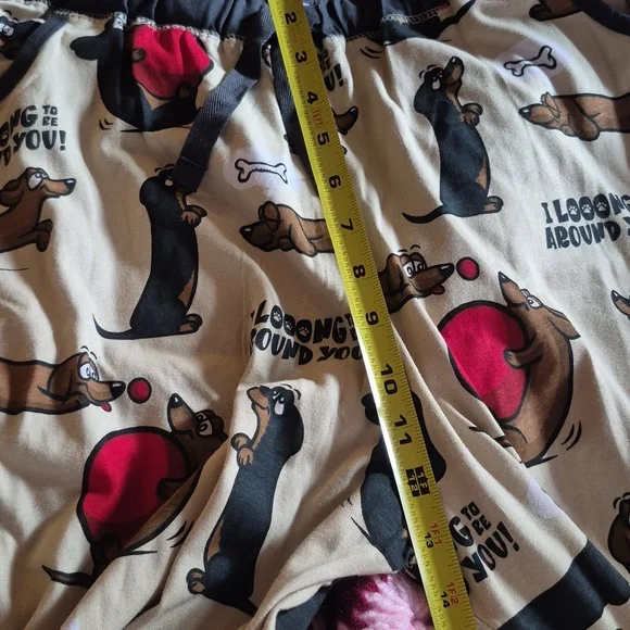 Lazy One Womens PJ Pants Large Wiener Dog Dachshund Sleeper Loungewear Comfy - Picture 9 of 13